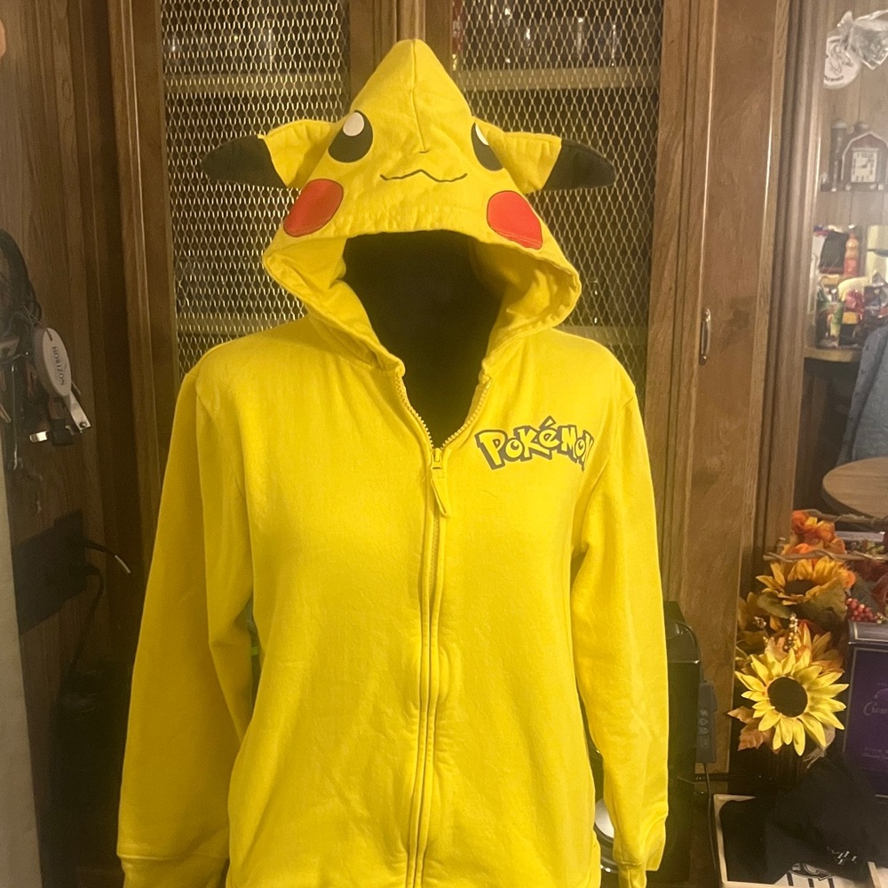 Pokemon Pikachu Kids Yellow Zip-Up Jacket